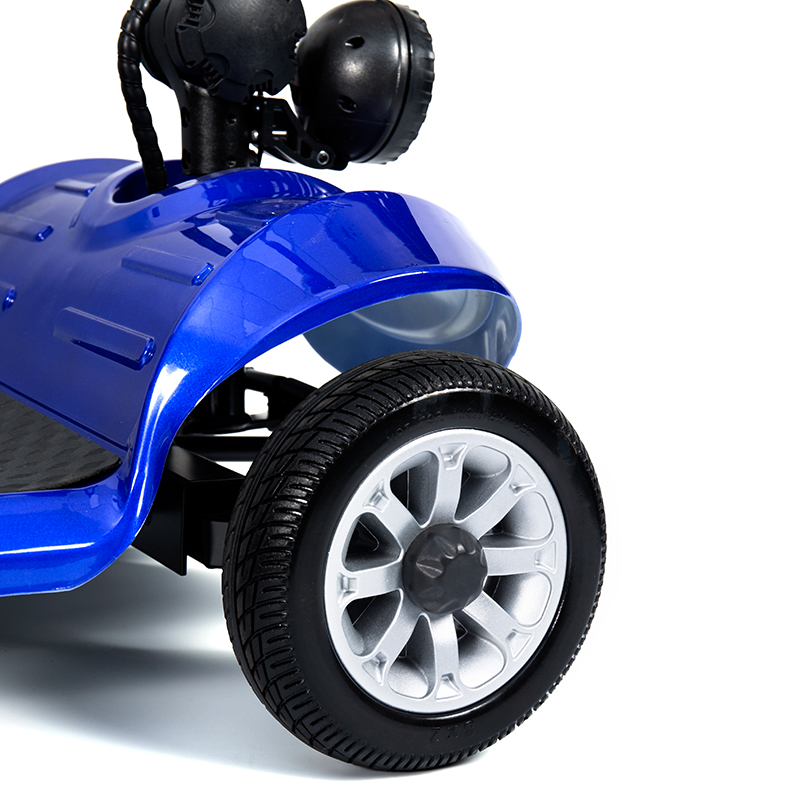 YL-09B hopfällbar 4-hjulig lättviktsskoter med korg