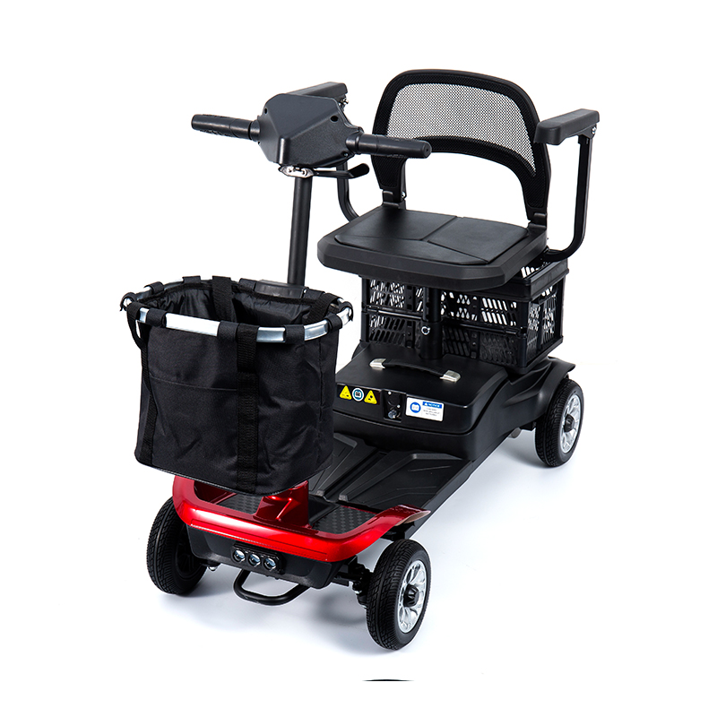 YL-02 Lätt 4-hjulig rörlighetsskoter för seniorer, med en 360° vridbar sits