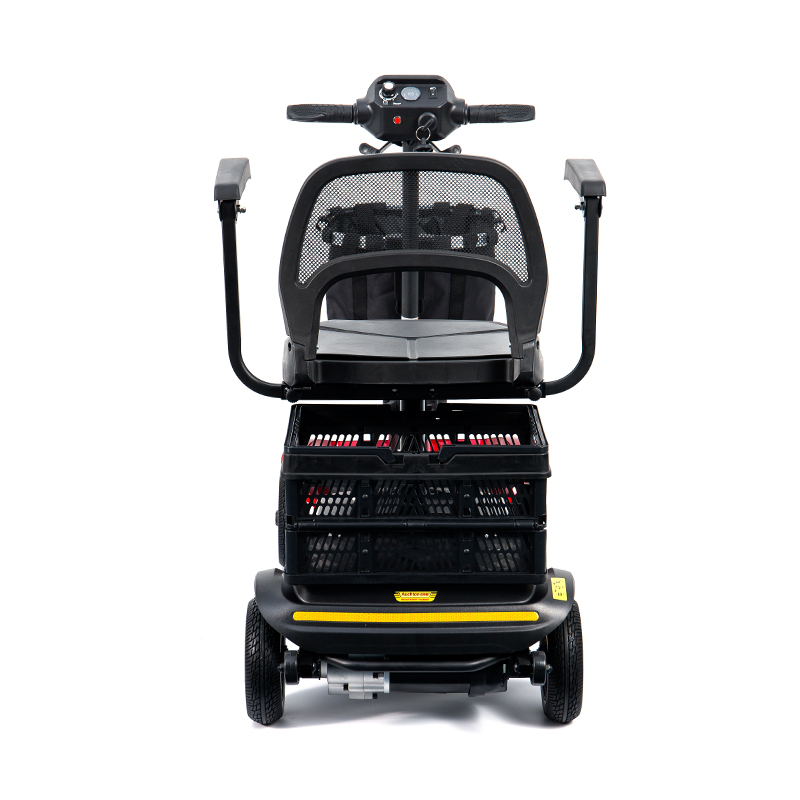 YL-02 Lätt 4-hjulig rörlighetsskoter för seniorer, med en 360° vridbar sits