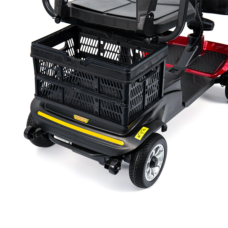 YL-02 Lätt 4-hjulig rörlighetsskoter för seniorer, med en 360° vridbar sits