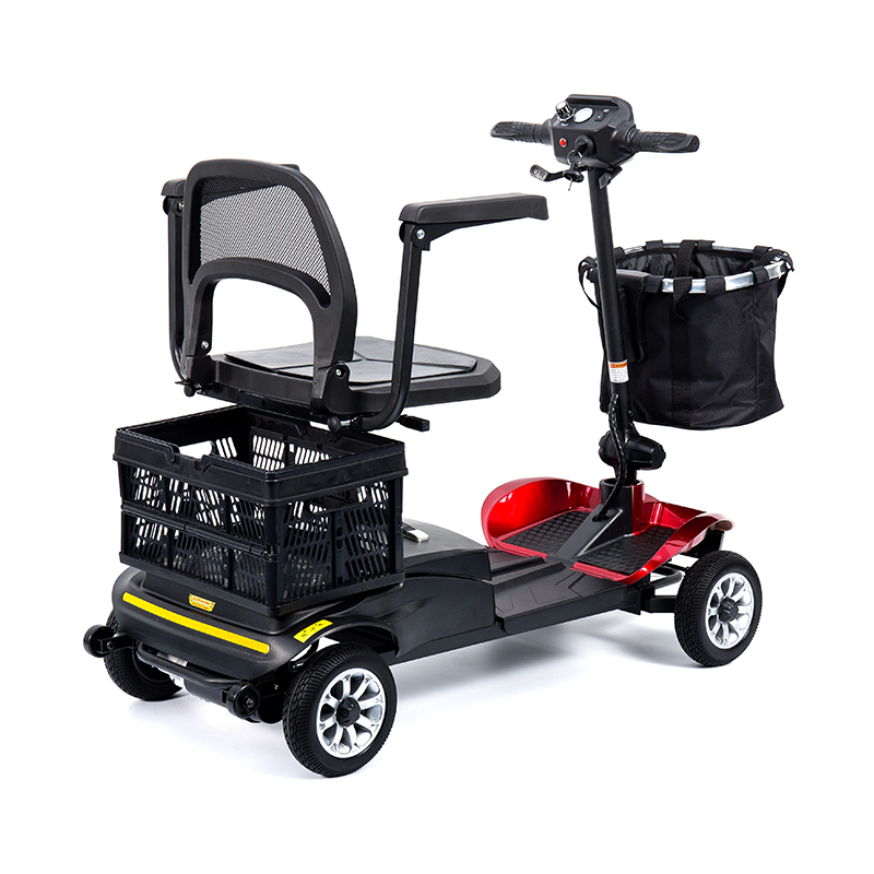 YL-02 Lätt 4-hjulig rörlighetsskoter för seniorer, med en 360° vridbar sits