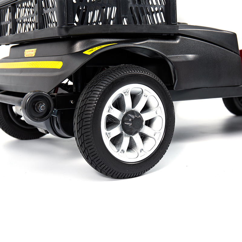 YL-02 Lätt 4-hjulig rörlighetsskoter för seniorer, med en 360° vridbar sits