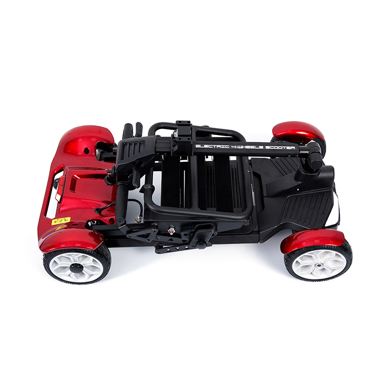 YL-211 4 Wheels Tourist elektrisk skoter för seniorer med LED-strålkastare, korg