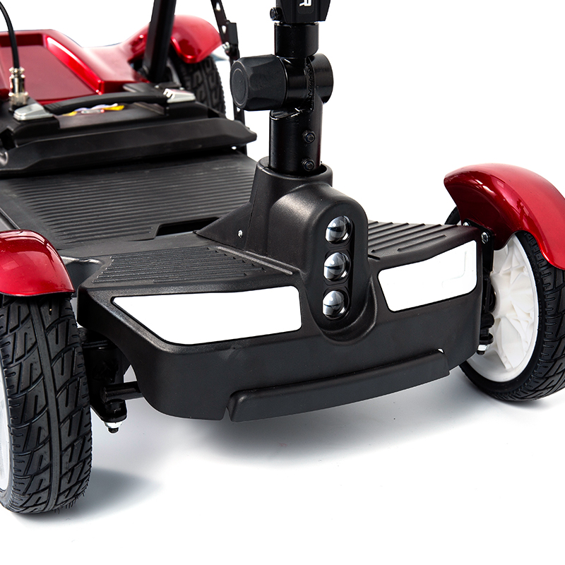 YL-211 4 Wheels Tourist elektrisk skoter för seniorer med LED-strålkastare, korg