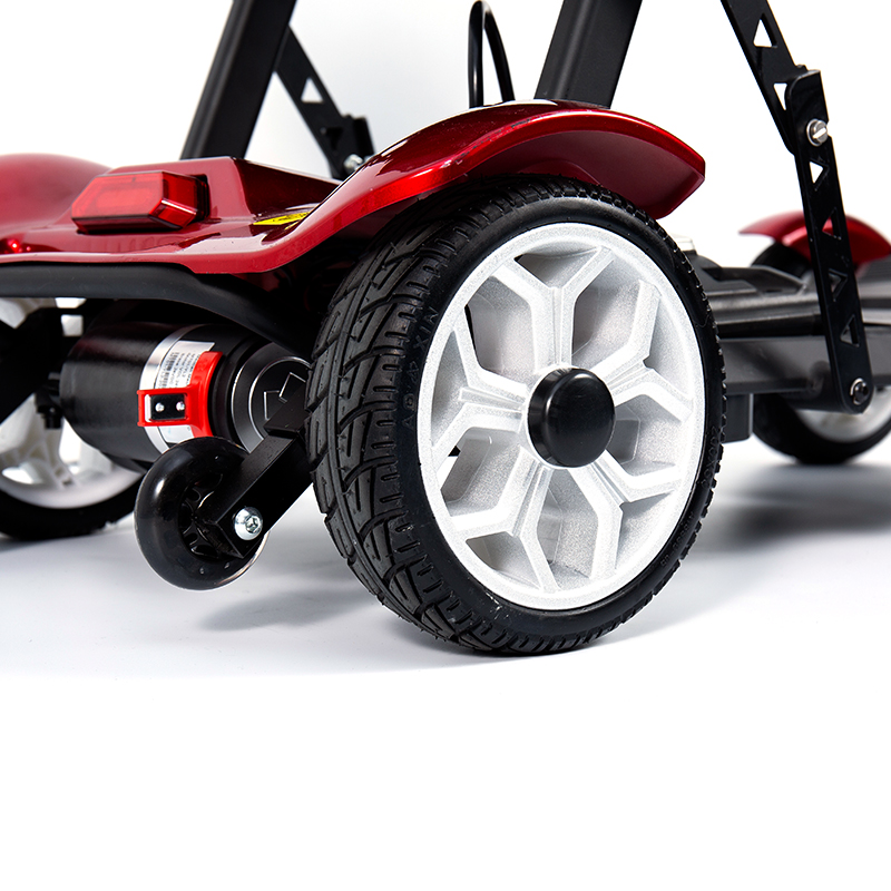 YL-211 4 Wheels Tourist elektrisk skoter för seniorer med LED-strålkastare, korg