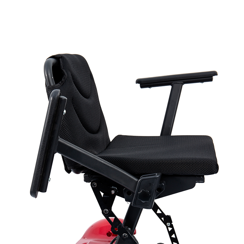 YL-211 4 Wheels Tourist elektrisk skoter för seniorer med LED-strålkastare, korg