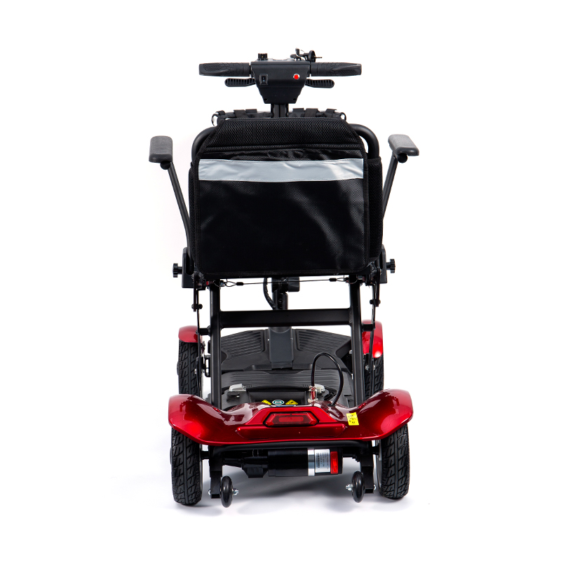 YL-211 4 Wheels Tourist elektrisk skoter för seniorer med LED-strålkastare, korg